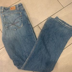 BKE distressed bootcut jeans